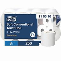 Toilettenpapier Tork 110316 Premium extra weich, 3-lagig, 250 Blatt, weiß, 8 St