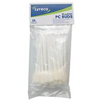 Lyreco PC reinigingsstaafjes met flexibele kop, pak van 25 staafjes