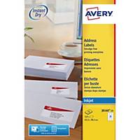 Caja de 525 etiquetas para envío Avery J8160-25 - 63,5 x 38,1 mm - blanco
