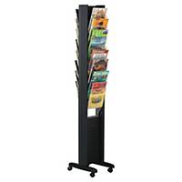 Free standing literature display with 16 compartments