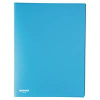 Reliure de présentation Lyreco Budget, A4, 20 pochettes, bleu azur, la pièce