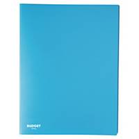 Reliure de présentation Lyreco Budget, A4, 50 pochettes, bleu azur, la pièce