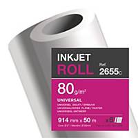 Clairefontaine Uncoated Inkjet Paper Plotter Rolls 80 gsm 50M X 914mm - Box of 6