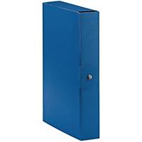 Cartella portaprogetto Esselte Eurobox cartone con bottone dorso 6 cm blu