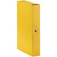 Cartella portaprogetto Esselte Eurobox cartone con bottone dorso 6 cm giallo