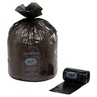 Sac poubelle avec soufflets noir - 30 L - 50x70 cm - 13µ - 1000 sacs