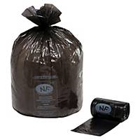 Sac poubelle avec soufflets noir - 50 L - 68x80 cm - 16µ - 500 sacs
