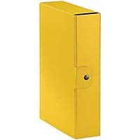 Cartella portaprogetto Esselte Eurobox cartone con bottone dorso 8 cm giallo