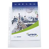 Plastlomme Lyreco Premium, med huller, ekstra vidde A4+, pakke a 25 stk.