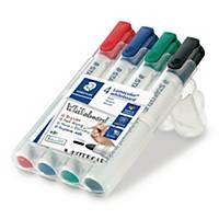 Staedtler® Lumocolor 351 whiteboard marker, assorti kleuren, per 4 stuks