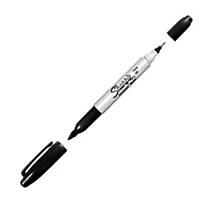 Sharpie Twin Tip Quick Drying Ink Permanent Marker Black