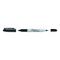 Sharpie Twin-Tip Permanent Markers Black - Pack Of 12
