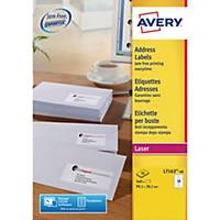 Avery L7163-40 etiketten voor laserprinters, 99,1 x 38,1 mm, 560 stuks