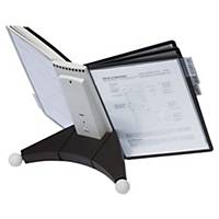 Durable SHERPA Sichttafeln-Tischhalter mit 10 Sichttafeln, schwarz-grau