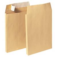 Bags 162x229x30mm peel and seal 120g brown - box of 100
