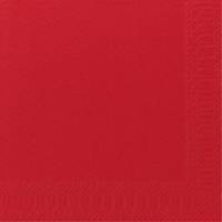 Servietter Duni, 1-lag, 33 x 33 cm, rød, pakke a 500 stk.