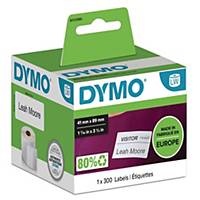 Navneetiket Dymo LabelWriter, 41 x 89 mm, hvid, rulle a 300 etiketter