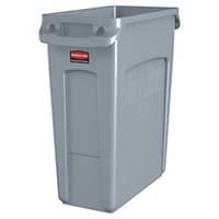Affaldscontainer Rubbermaid Slim Jim, 60 L, grå
