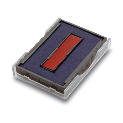 Scanned date rubber stamp Blue Red inkpad Trodat 4750 