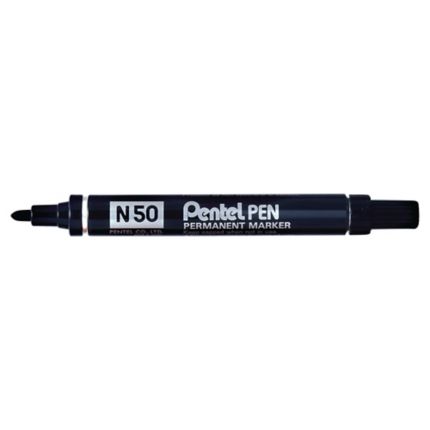 Automatisering Stoffig avontuur Pentel N50 Bullet Tip Black Permanent Markers - Box of 12