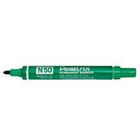 Pentel Pen N50 marcatore indelebile in alluminio punta tonda 1,5 mm verde