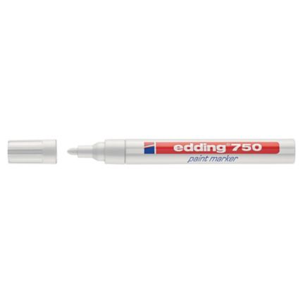 Marqueur indélébile Edding 750, encre laquée, largeur de trait 2-4 mm, blanc
