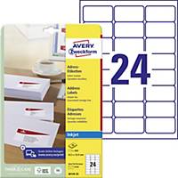 Avery J8159-25 Inkjet Label White - Box Of 25