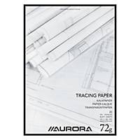 Bloc de dessin à papier calque Aurora, A4, 72 g, 20 feuilles