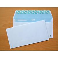 Envelope americano Lyreco - banda adesiva - 115 x 225 mm - branco - Caixa de 500