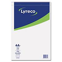 Lyreco notepad A4+ squared 5x5 mm stapled 100 pages