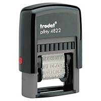 Trodat 4820 Printy Dater BLACK INK 4mm Type Size Self-inking Date Stamp 