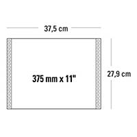 Moduli continui 375 mm x 11   a 3 copie 55 g/mq grigio - conf. 750