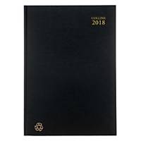 COLLINS ECO 100 PERCENT RECYCLED A4 DIARY BLACK - PAGE A DAY