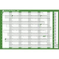 Sasco - 2024 Fiscal Year Planner - Green, Mounted, 915(W) x 610(H)mm