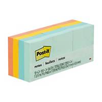 Post-it 653-AST Colour Notes (Marseille) 1-3/8 inch x 1-7/8 inch- Pack of 12