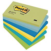 Post-it Notes Dreamy-farver, 6 blokke, 76 mm x 127 mm, 100 ark pr. blok