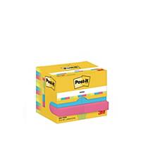 POST-IT NOTES 38 X 51MM ENERGETIC COLOURS - PACK OF 12 PADS
