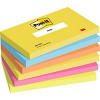 Post-it® Notes, kleuren Energetic, 76 mm x 127 mm, per 6 blokken