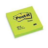 Post-it® viestilappu 76 x 76mm Cool neonvihreä, 1 kpl=6 nidettä