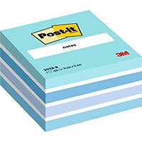 Notas adhesivas Post-it - 76 x 76 mm - azul pastel - Cubo de 450