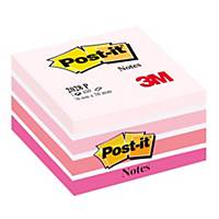 Fogli. Post-it cubo, 76x76 mm, 450 fogli, rosa/bianco