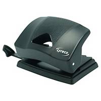 LYRECO 2-HOLE PAPER PUNCH BLACK - UP TO 20 SHEETS