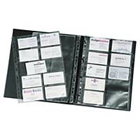 Porta cartões PVC com 25 bolsas p/400 cartões 57x90 mmDURABLE Visifix Centium