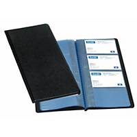 Porte-cartes de visite Bantex classique - 25,5 x 12,5 cm - 96 cartes - noir