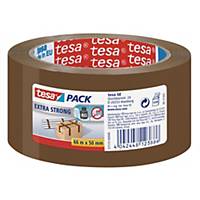 tesapack Extra Strong Brown Packaging Tape, 66M x 50mm