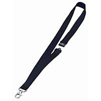 Durable Soft Neck Lanyards with Clip and Safety Release - Black, Pack of 10