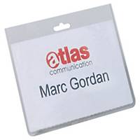 DURABLE SECURITY NAME BADGES WITHOUT CLIPS - PACK OF 20