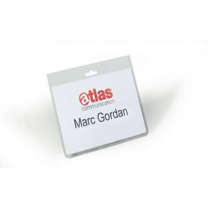 Durable Security Name Badge Without Clip 60X90mm Transparent - Pack of 20