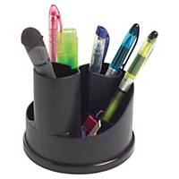 Desktop Rotary Black Pen Pot Organiser