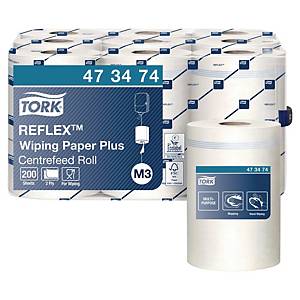 Papier d essuyage Tork Reflex Plus Mini pour M3 - 2 plis - blanc - 9 bobines